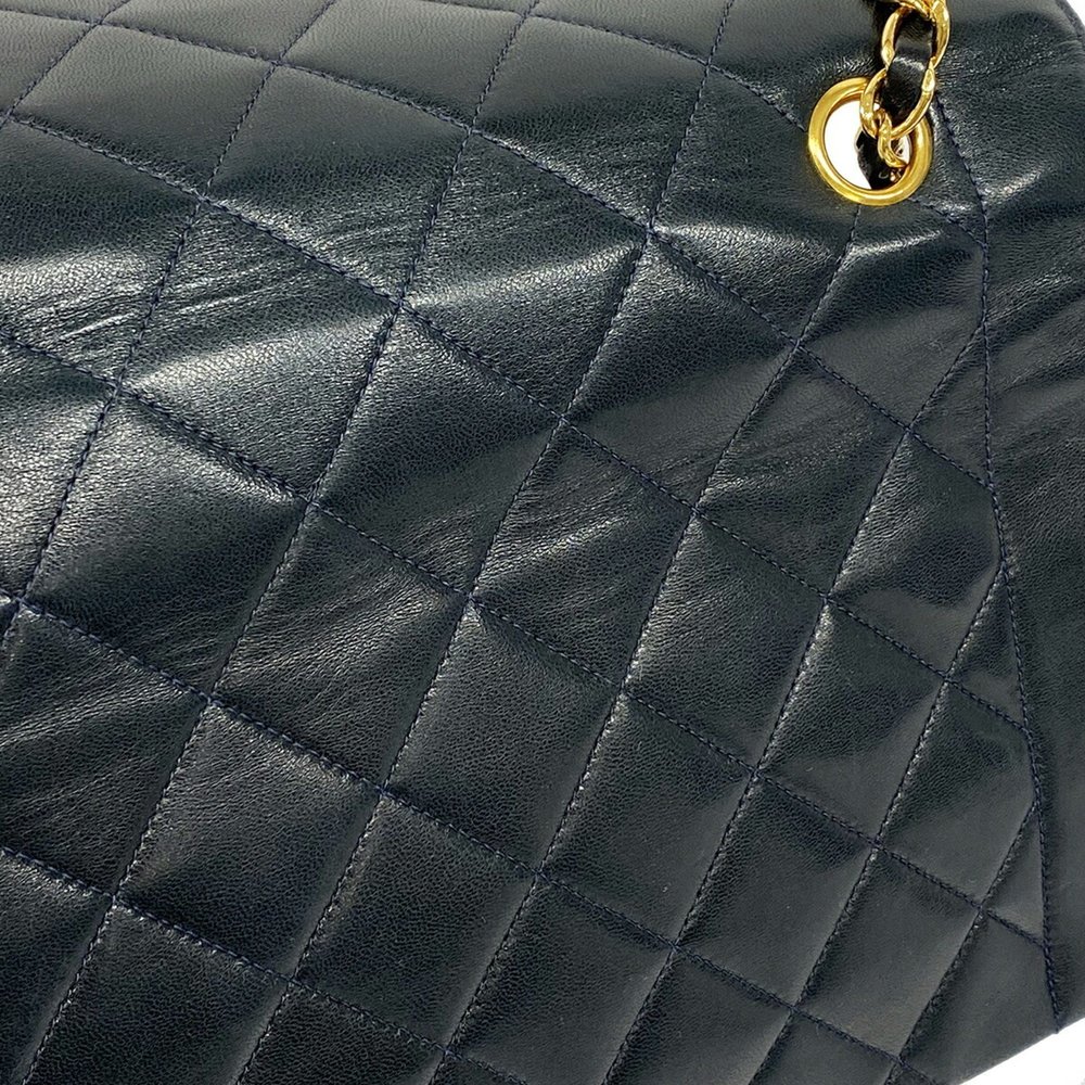 Chanel Shoulder Bag Diana Chain Lambskin Black Gold Hardware Women's - Picture 9 of 14